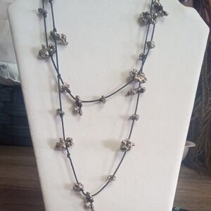 Chic Black and Gold Women's Necklace